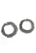 Mominos Fashion Kamal Johar Oxidised Silver Heavy Design Anklets