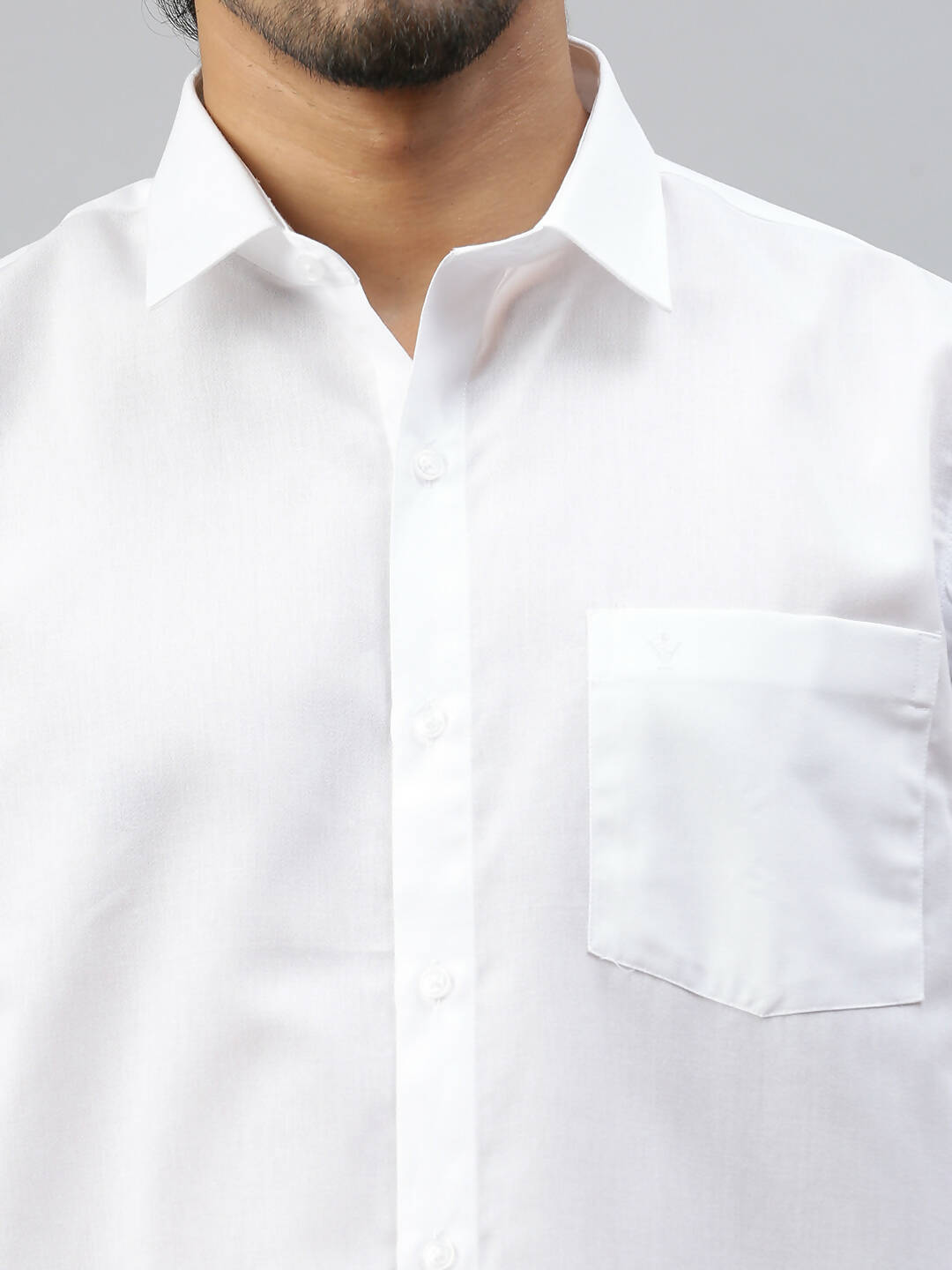 Ramraj Cotton Mens Full Sleeve Formal 100 % Cotton White Shirt