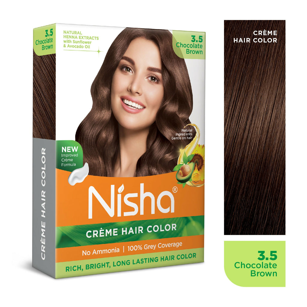 Nisha Creme Hair Color for Women - Chocolate Brown