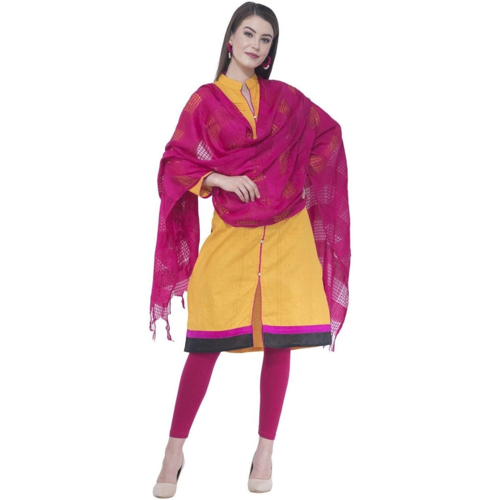 A R Silk Magenta Color Window Square Dupattas and Chunnis
