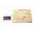 Kraftsman Vegetable Identification Puzzle Board with Color Kit Included