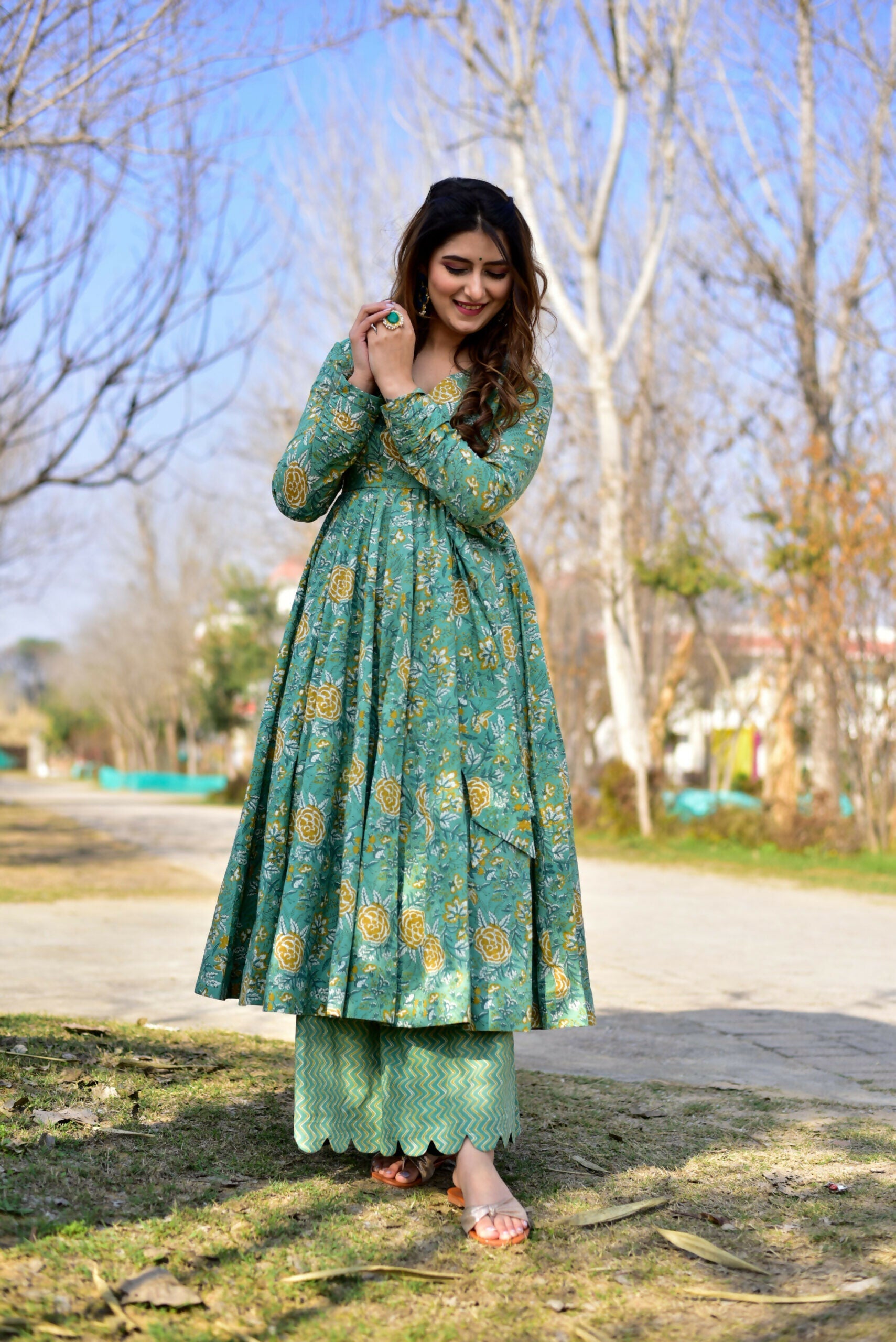 Aayaa Pure Cotton Silk Suit With Heavy Digital Print - Multi Color