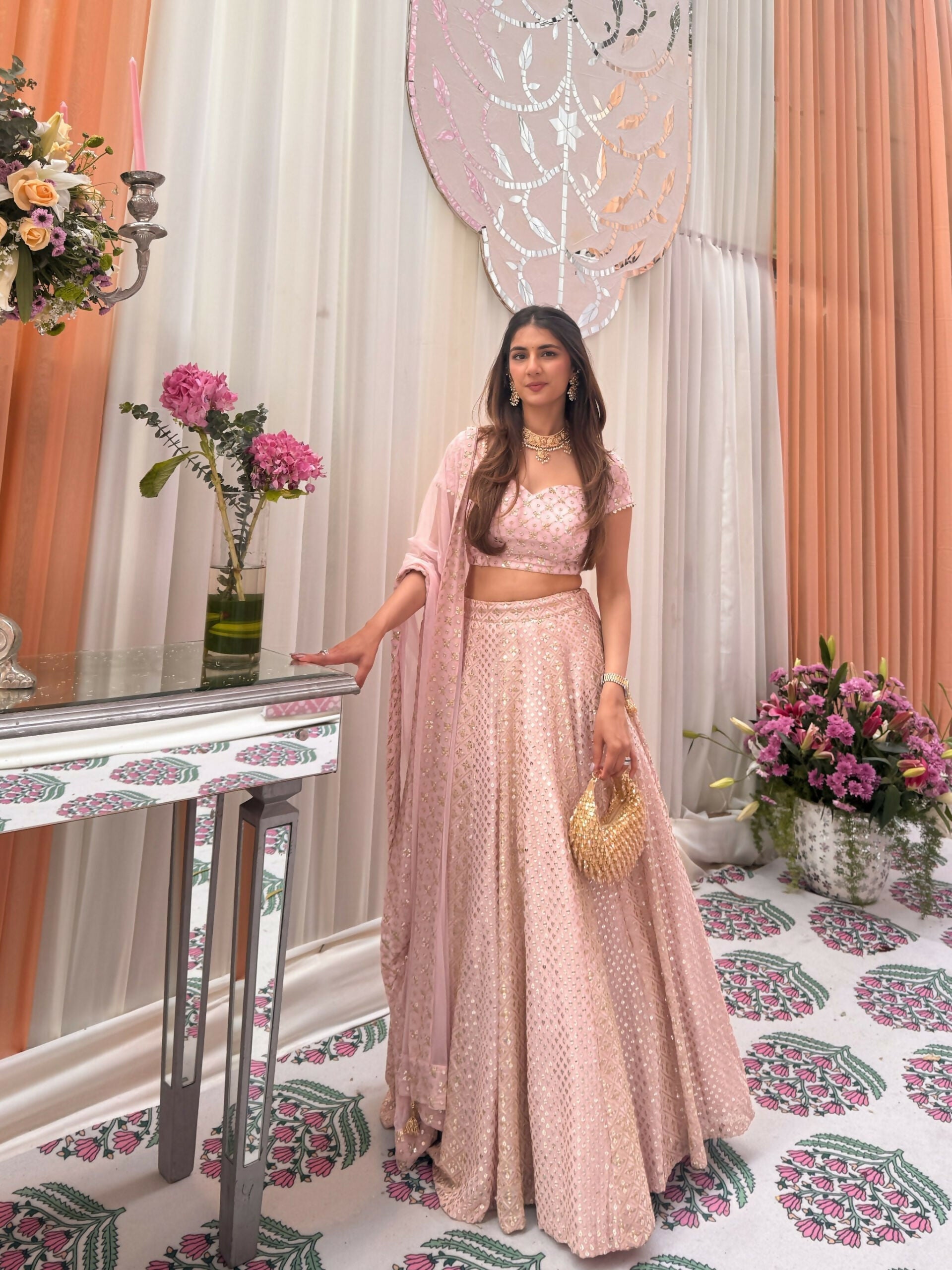 Lehenga Mart Designer Indian Wedding Lehenga Choli-Pink