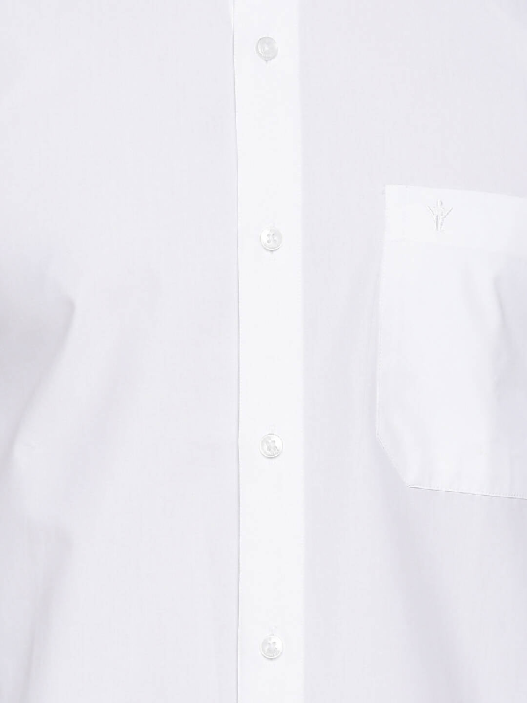 Ramraj Cotton Mens Full Sleeve Formal Poly Cotton White Shirt
