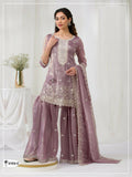 Anaita Peach Gold Crush Stitched suit with heavy embroidery work