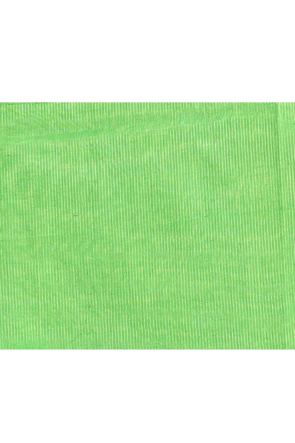Piyari Fashion Women's Green Embellished Cotton Blend Zari Check Handloom Saree