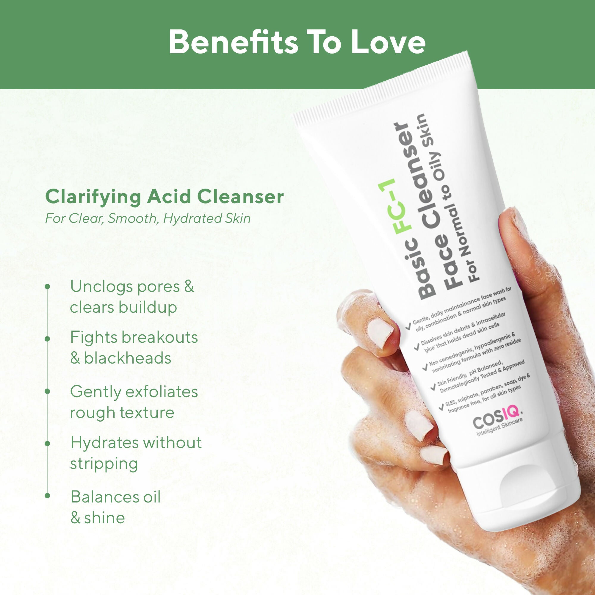 Cos-IQ FC-1 Face Cleanser for Oily Skin
