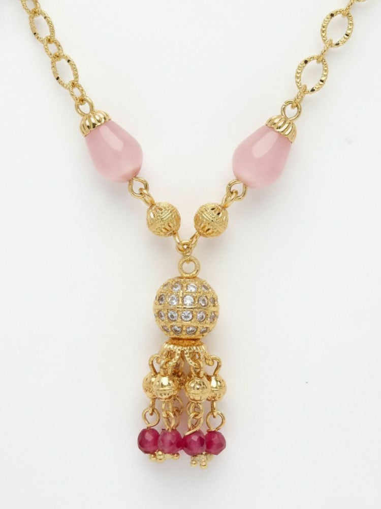 NVR Women Gold Plated Multicolour chain