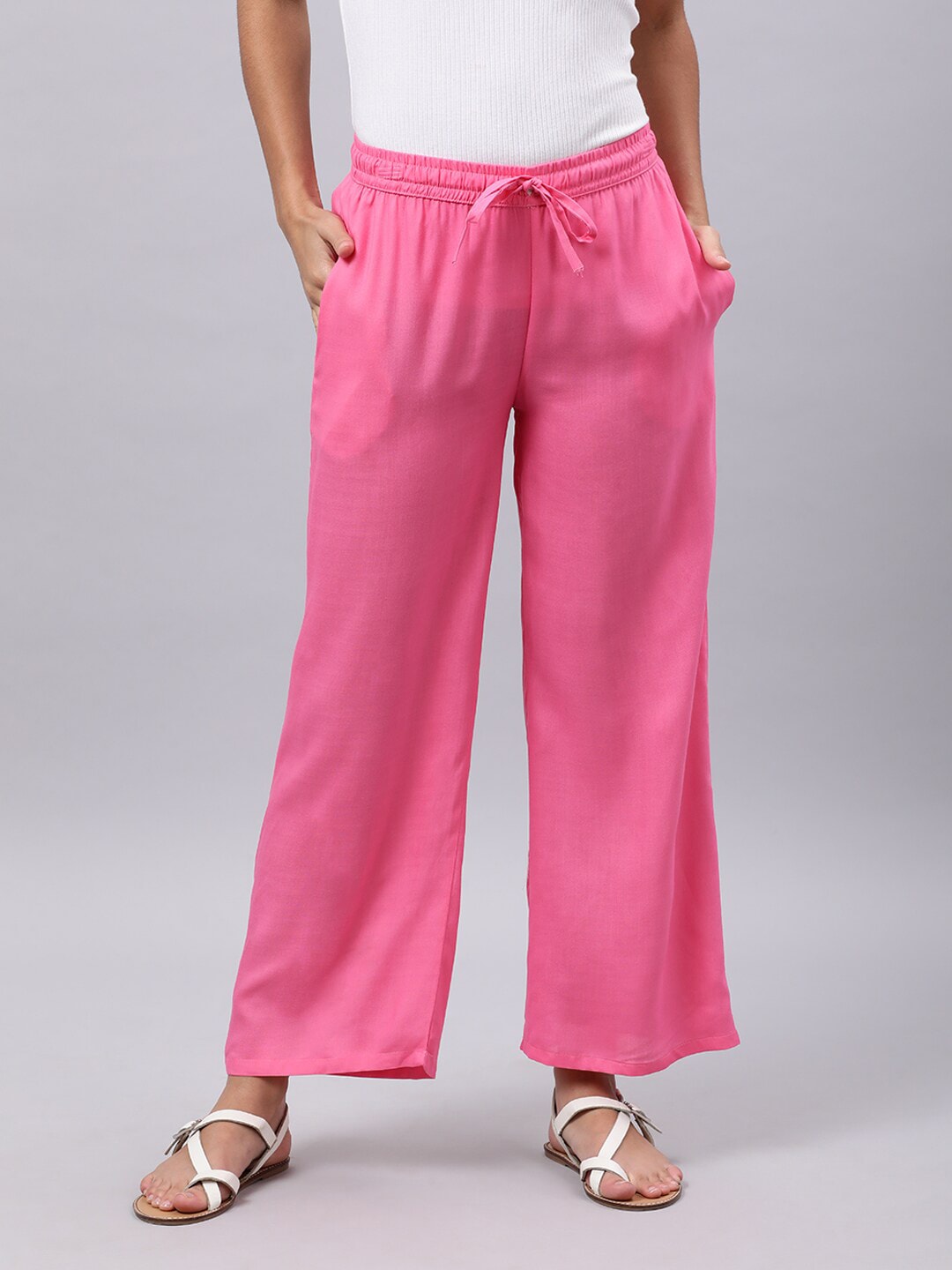 Souchii Women Pink Liva Palazzos