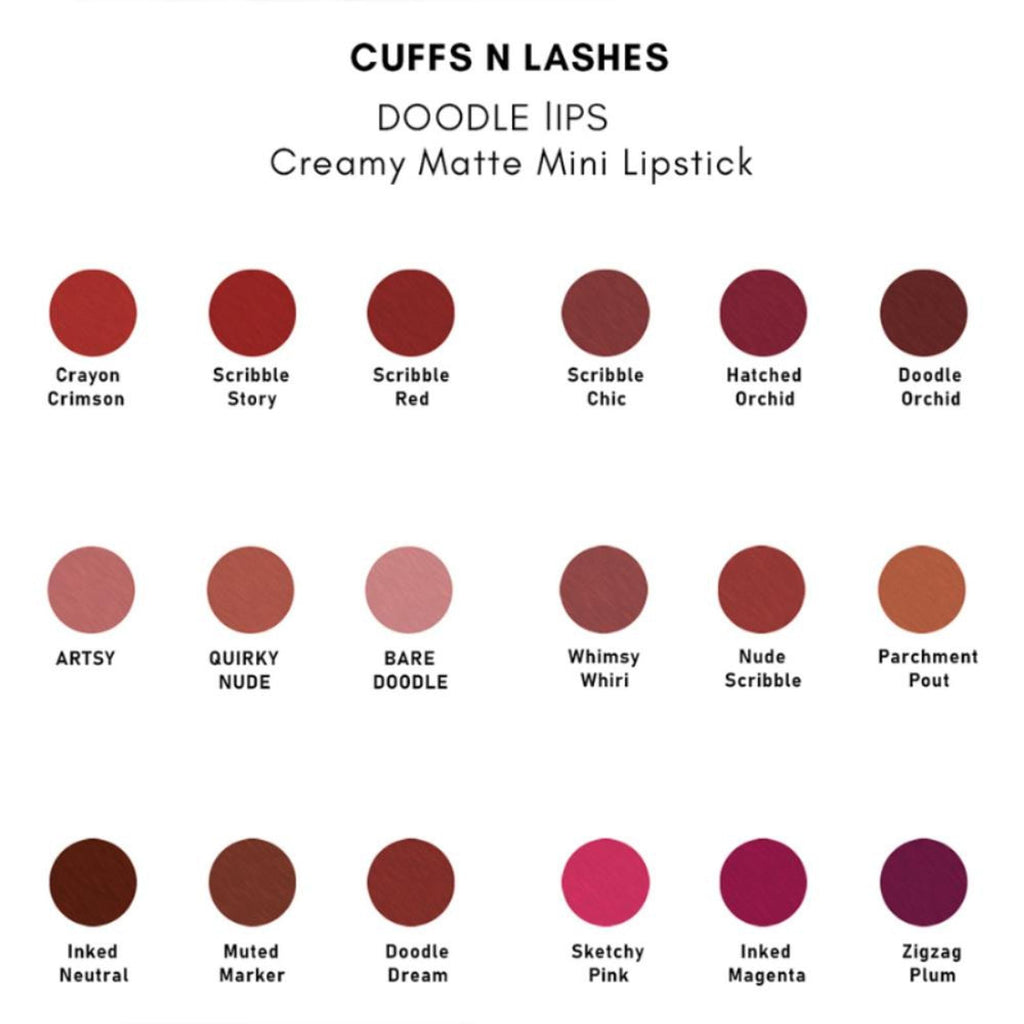 CUFFS N LASHES Doodle Lipstick Set - Set 04