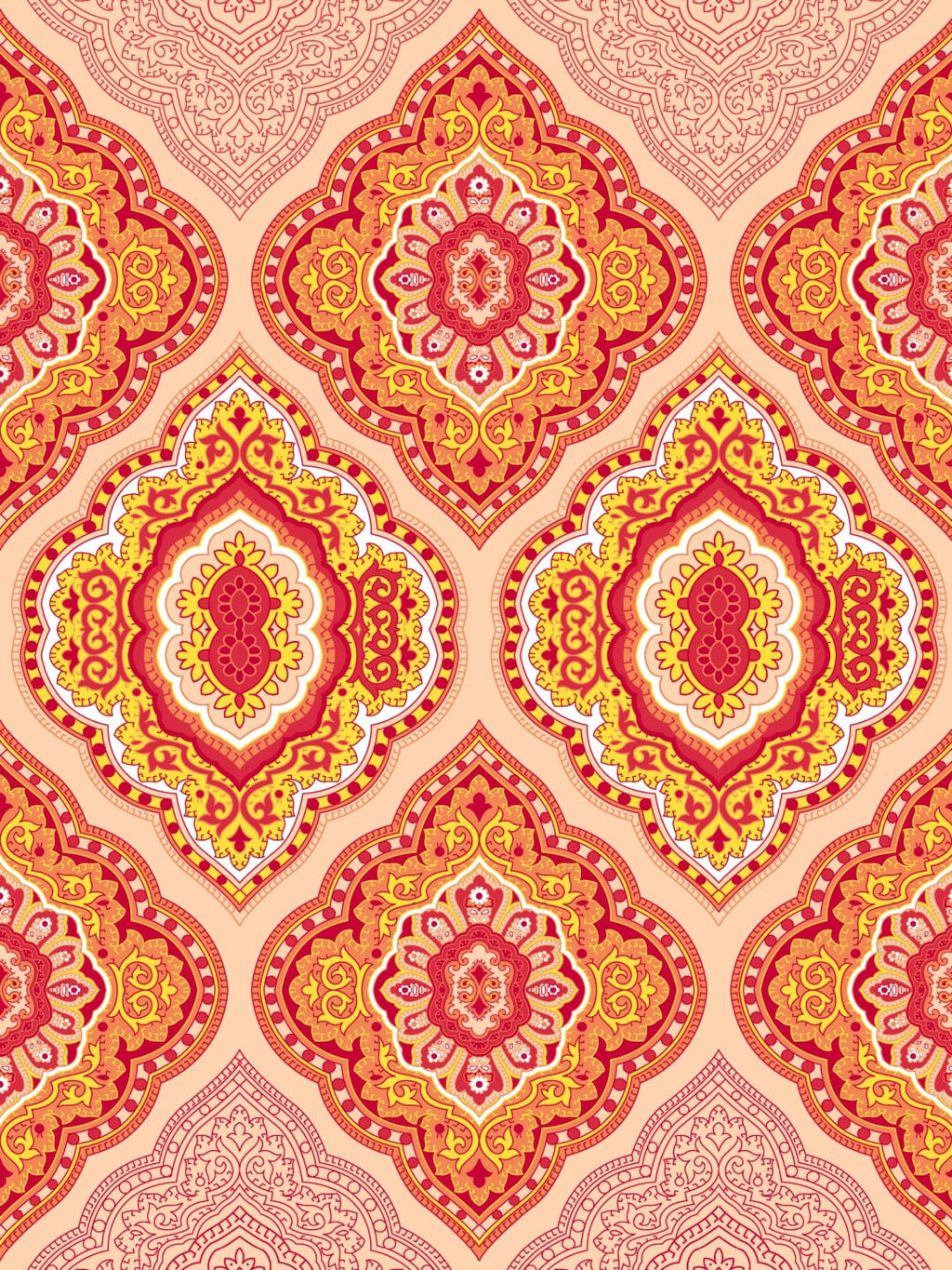 Dreamscape Pink Ethnic Motifs 144 TC Cotton 1 Queen Bedsheet with 2 Pillow Covers