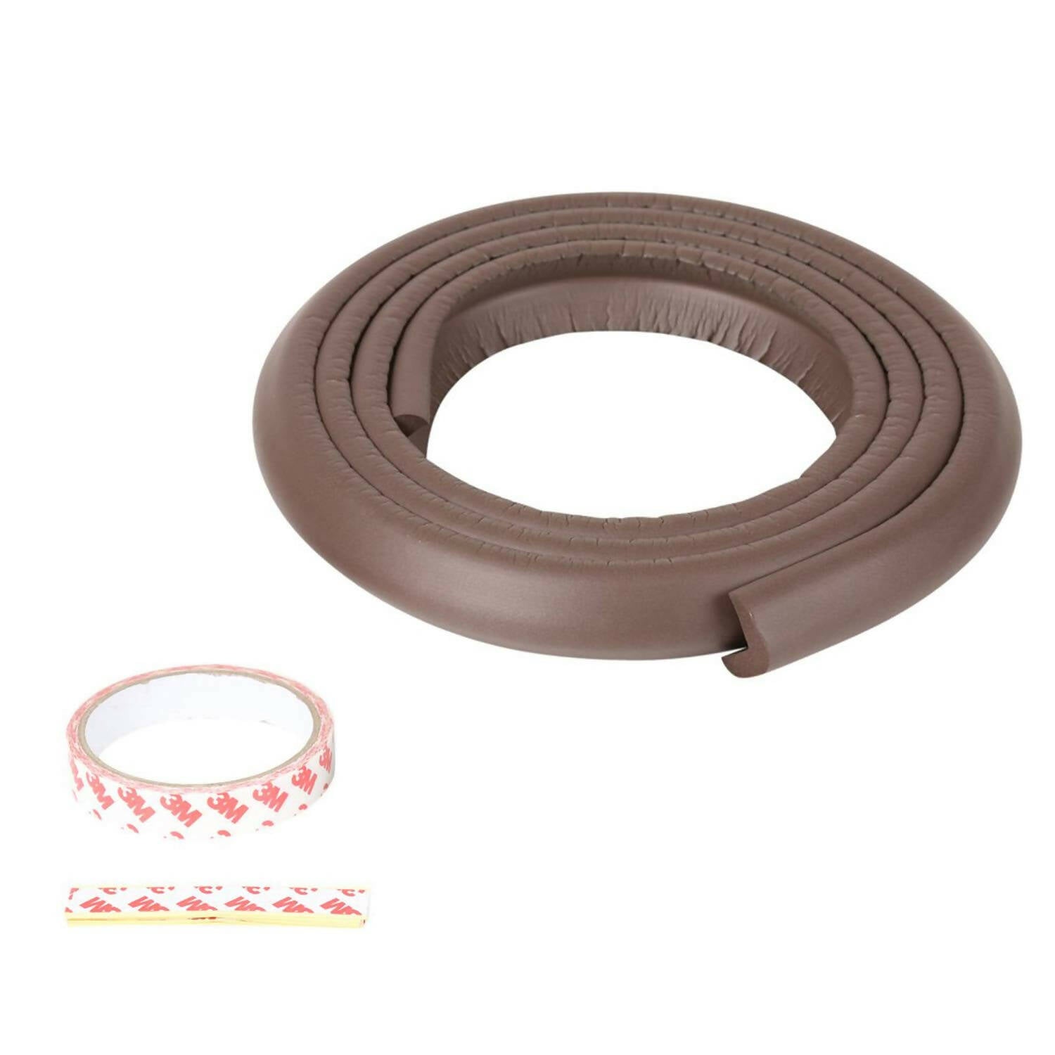 Safe-O-Kid Unique High Density L-Shaped 2 Mtr Long Large 1 Edge Guard Strips - Brown