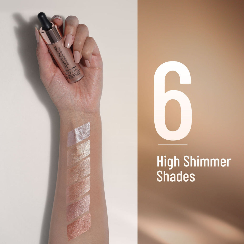 Swiss Beauty Drop and Glow Liquid Highlighter , Shimmer Shine , Dewy Finish - 02 Gold