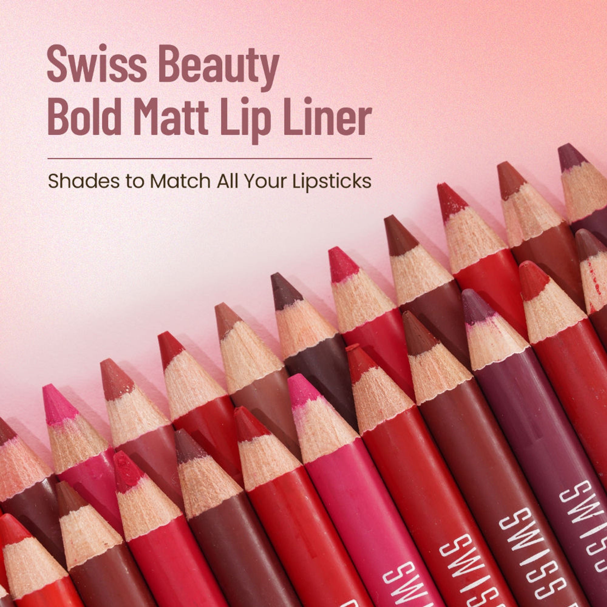 Swiss Beauty Bold Matt Lip Liner Pencil, Long-lasting , Matte Finish , Non-Drying - 3 Choco Nude