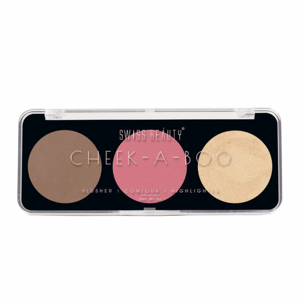 Swiss Beauty Cheek-A-Boo 3 In One Blushe Contour And Highlighter - 3