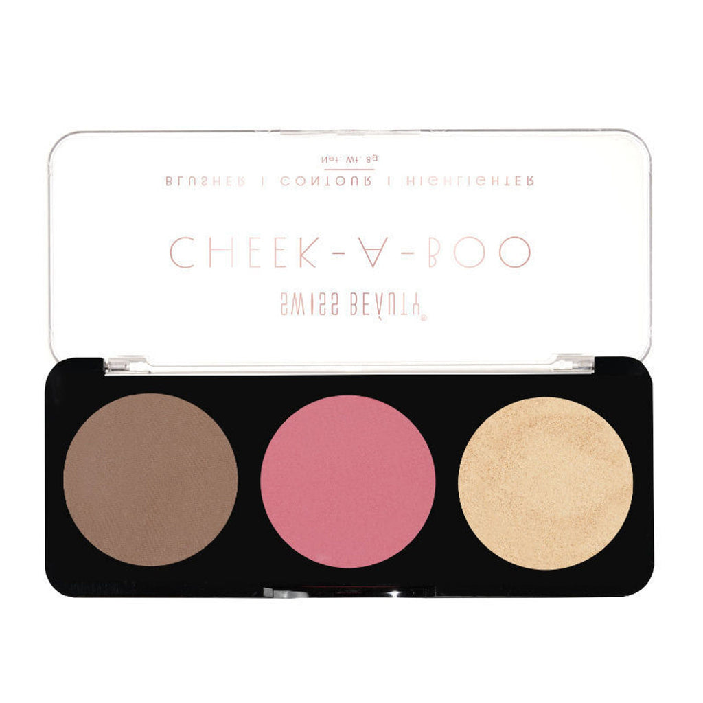 Swiss Beauty Cheek-A-Boo 3 In One Blushe Contour And Highlighter - 3