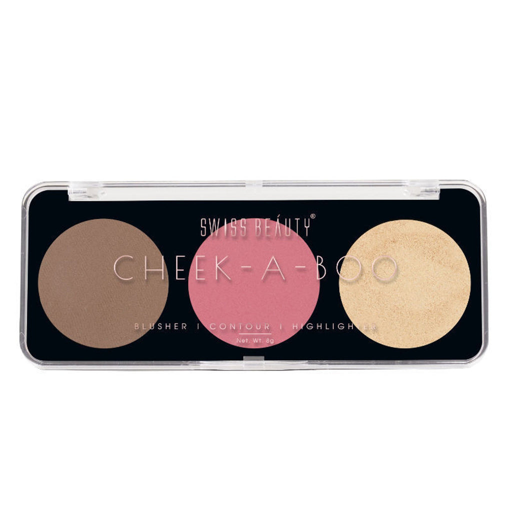 Swiss Beauty Cheek-A-Boo 3 In One Blushe Contour And Highlighter - 3