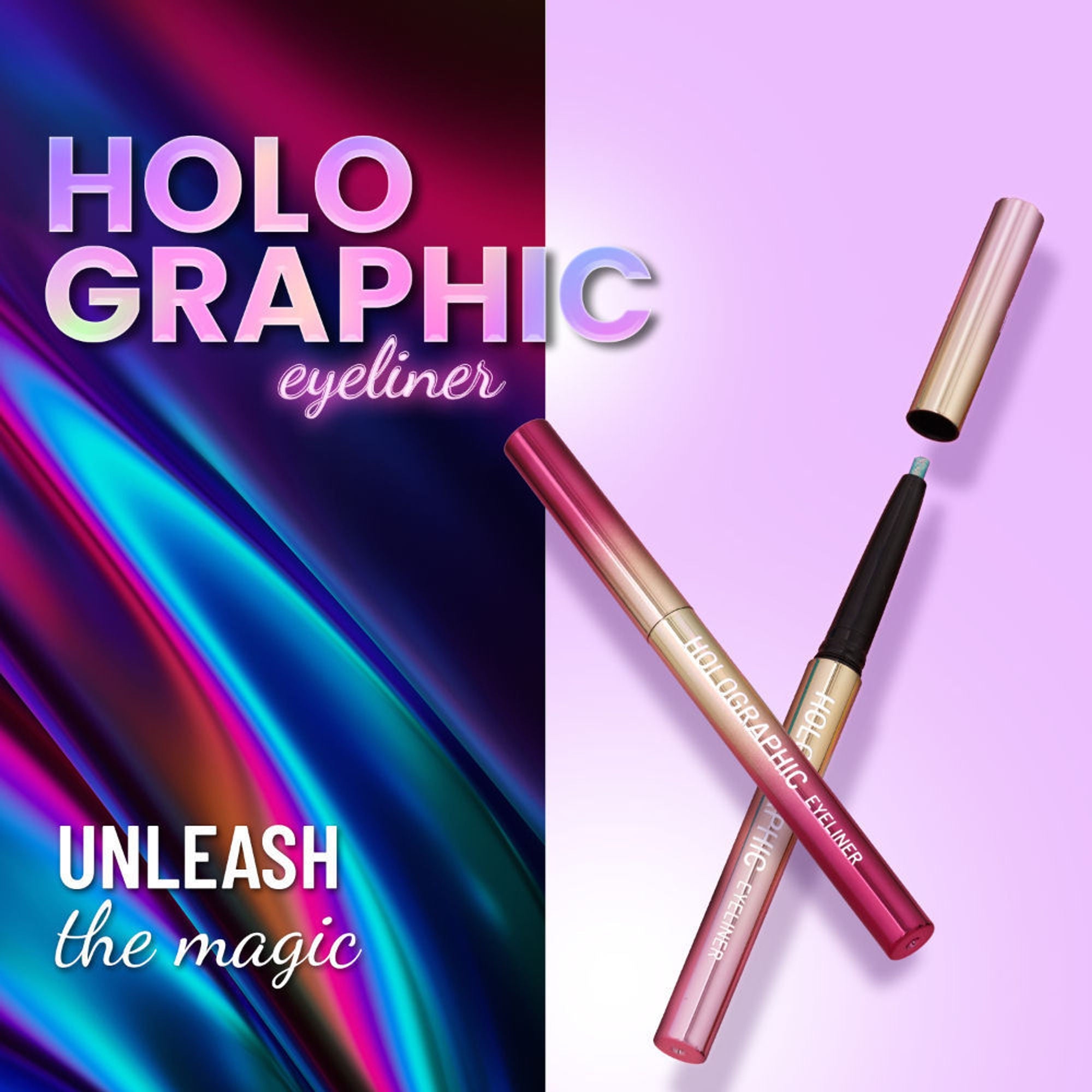 Swiss Beauty Holographic Eyeliner , Multi Chrome Effect , Water -Proof ,Smudge Proof - 6 Coloured Earth