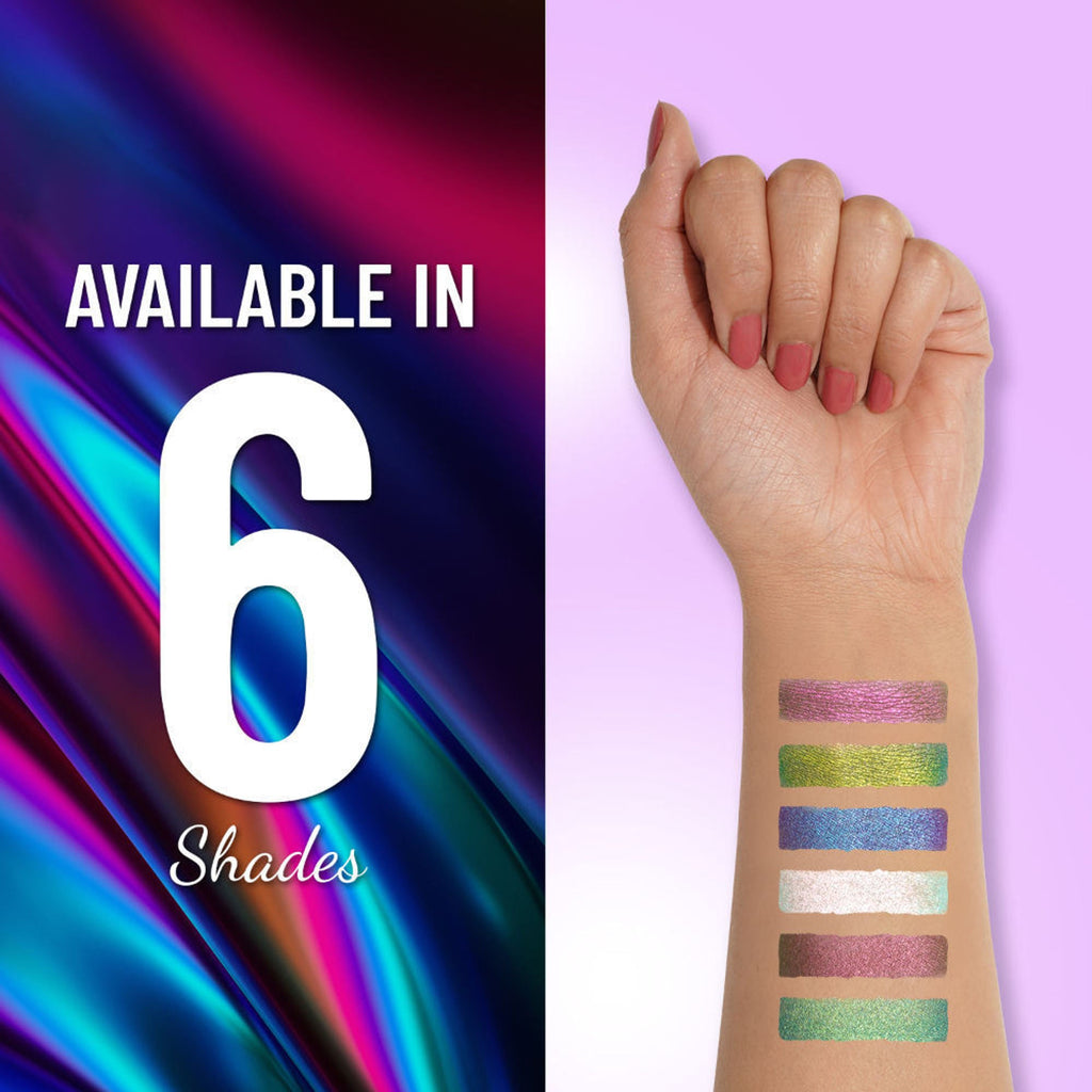 Swiss Beauty Holographic Eyeliner , Multi Chrome Effect , Water -Proof ,Smudge Proof - 6 Coloured Earth