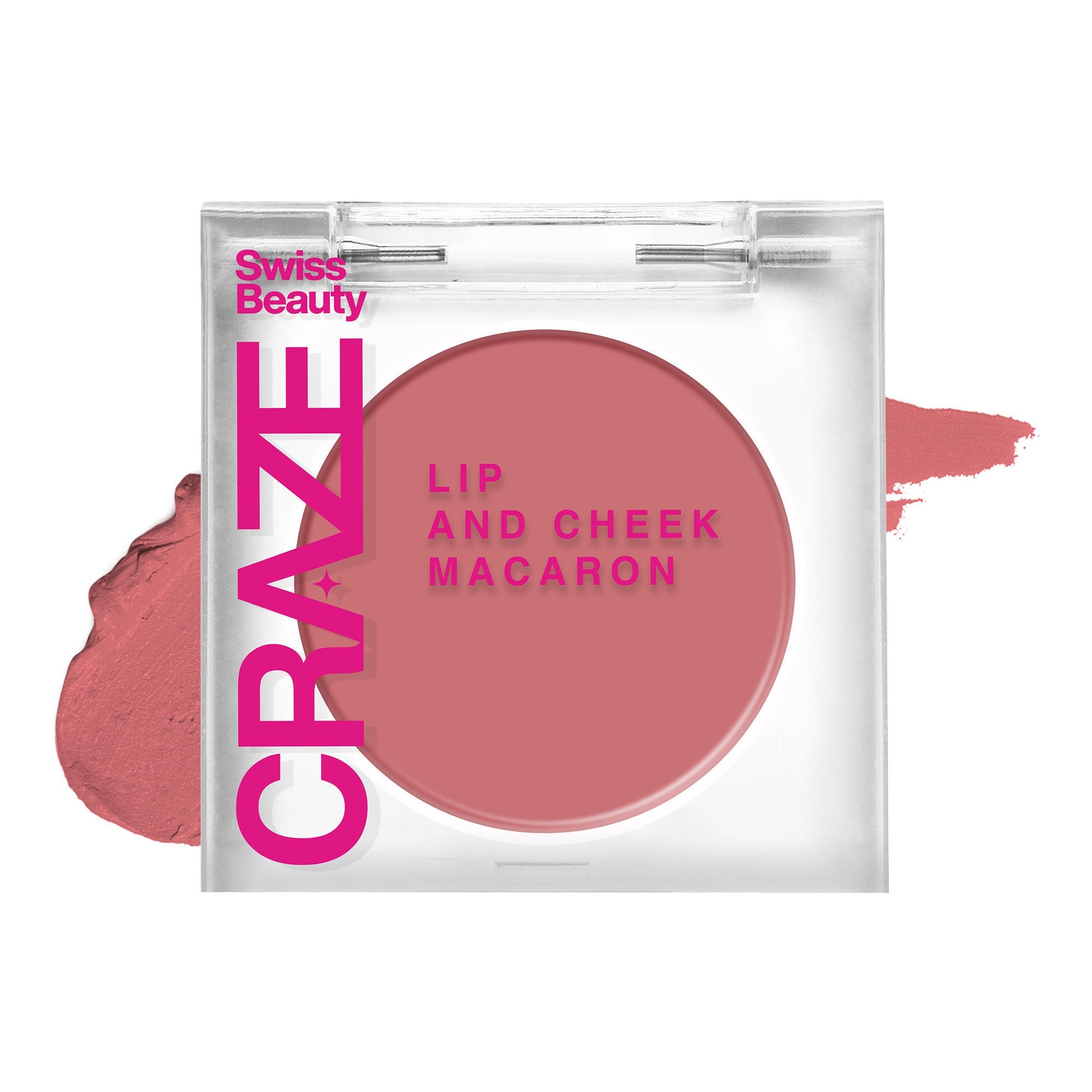 Swiss Beauty CRAZE Lip & Cheek Macaron With Vitamin E And Olive Oil - 04 Pink Jelly