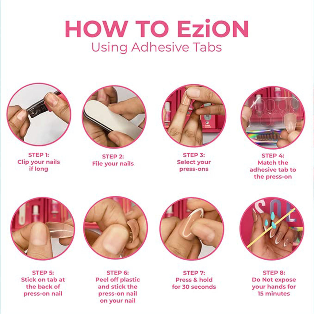 SOEZI Bow Of Love Reusable Press On Nails - Application Kit