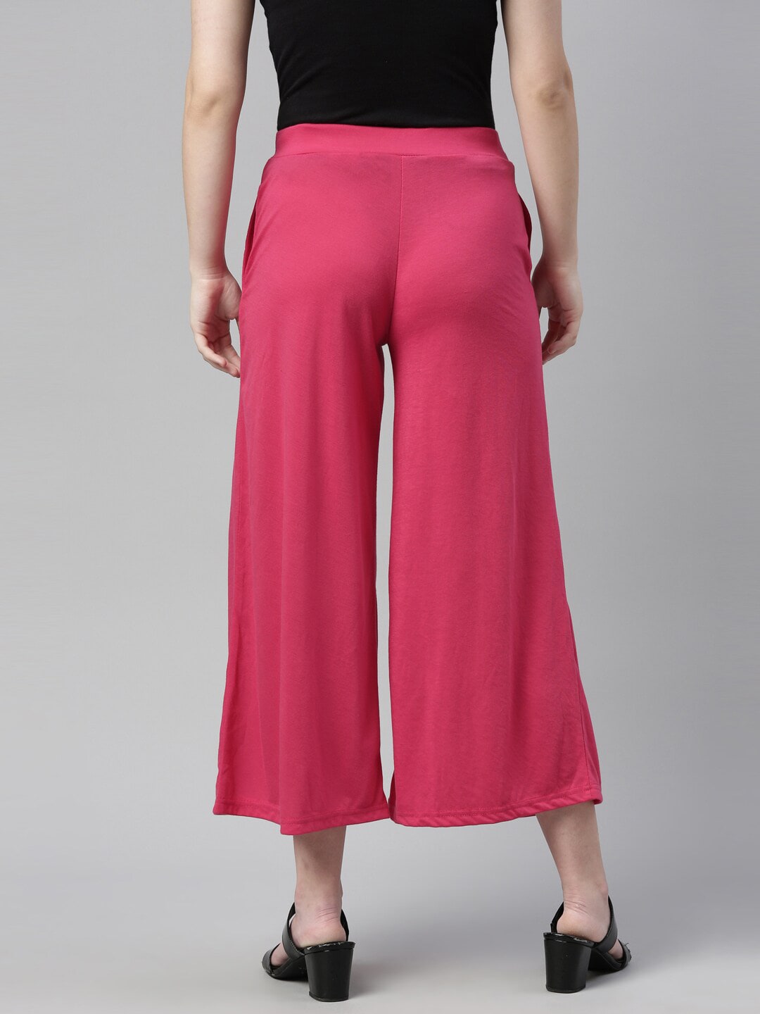 Souchii Pink Knitted Ethnic Palazzos