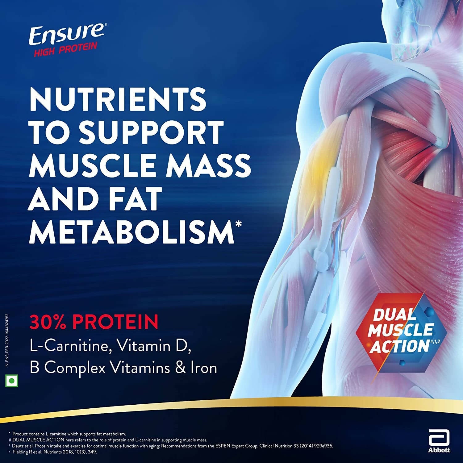 Ensure High Protein Drink for Physically Active Adults - Chocolate