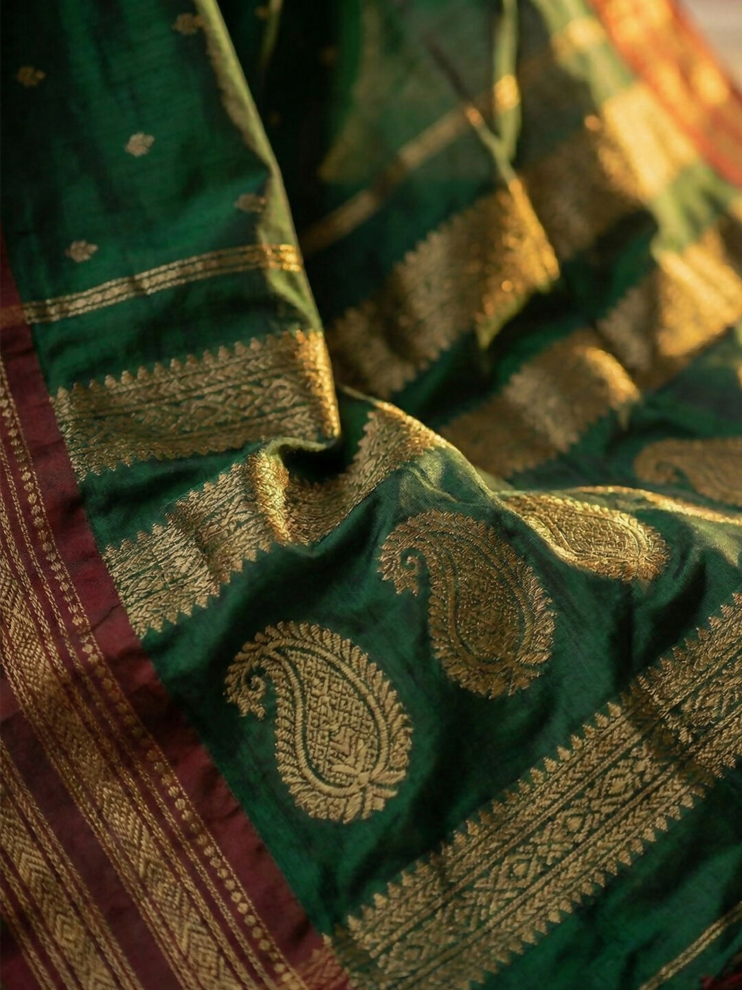 Shree Shyam Fashion Green Soft Silk Saree