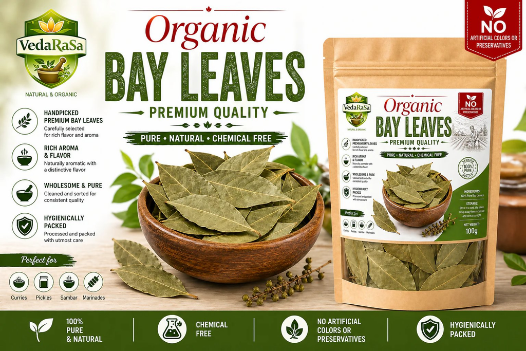 VedaRasa Organic Bay Leaves Premium Quality
