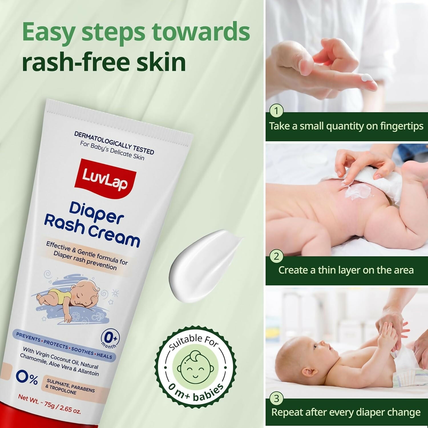 LuvLap Baby Diaper Rash Cream