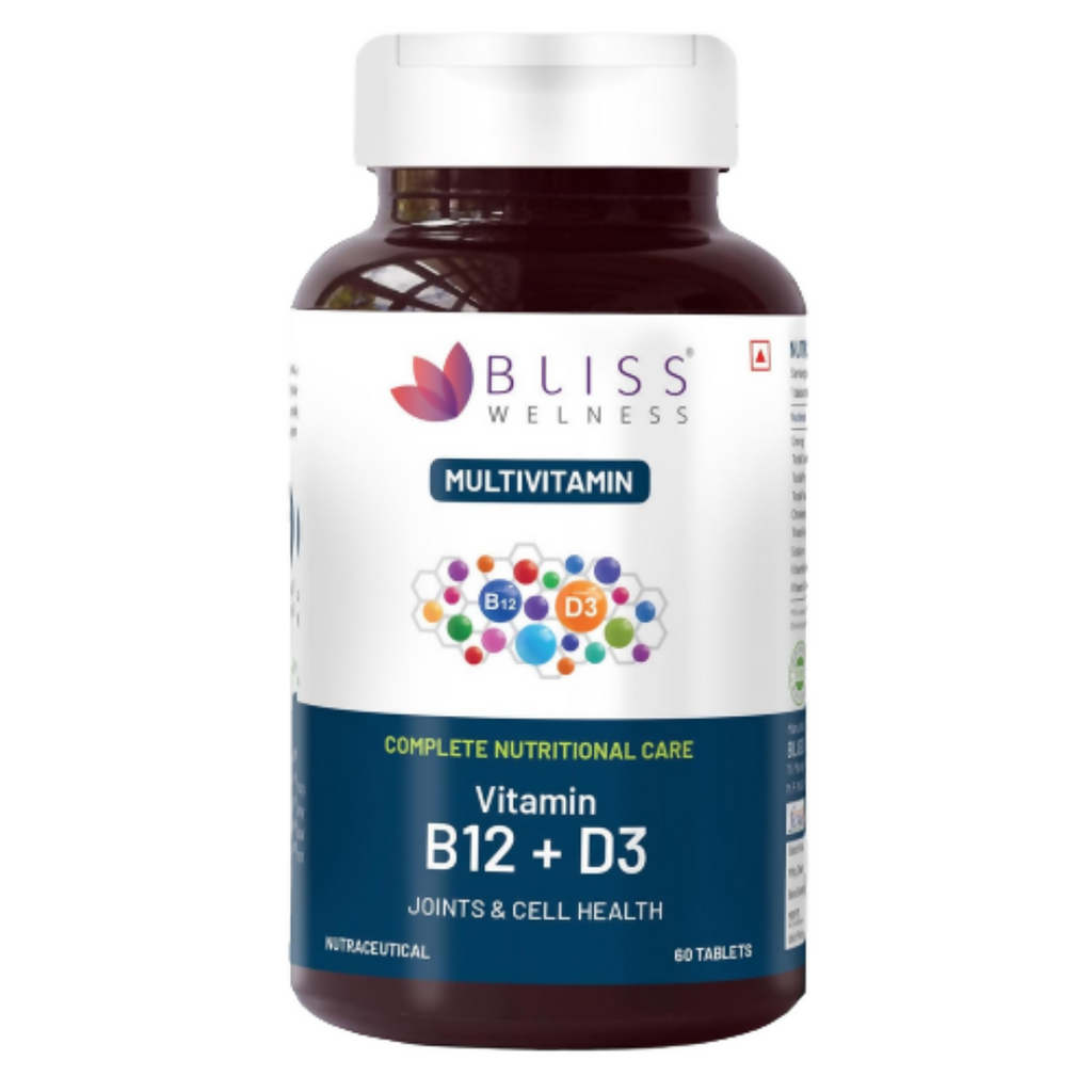 Bliss Welness Vitamin B12+D3 Tablets