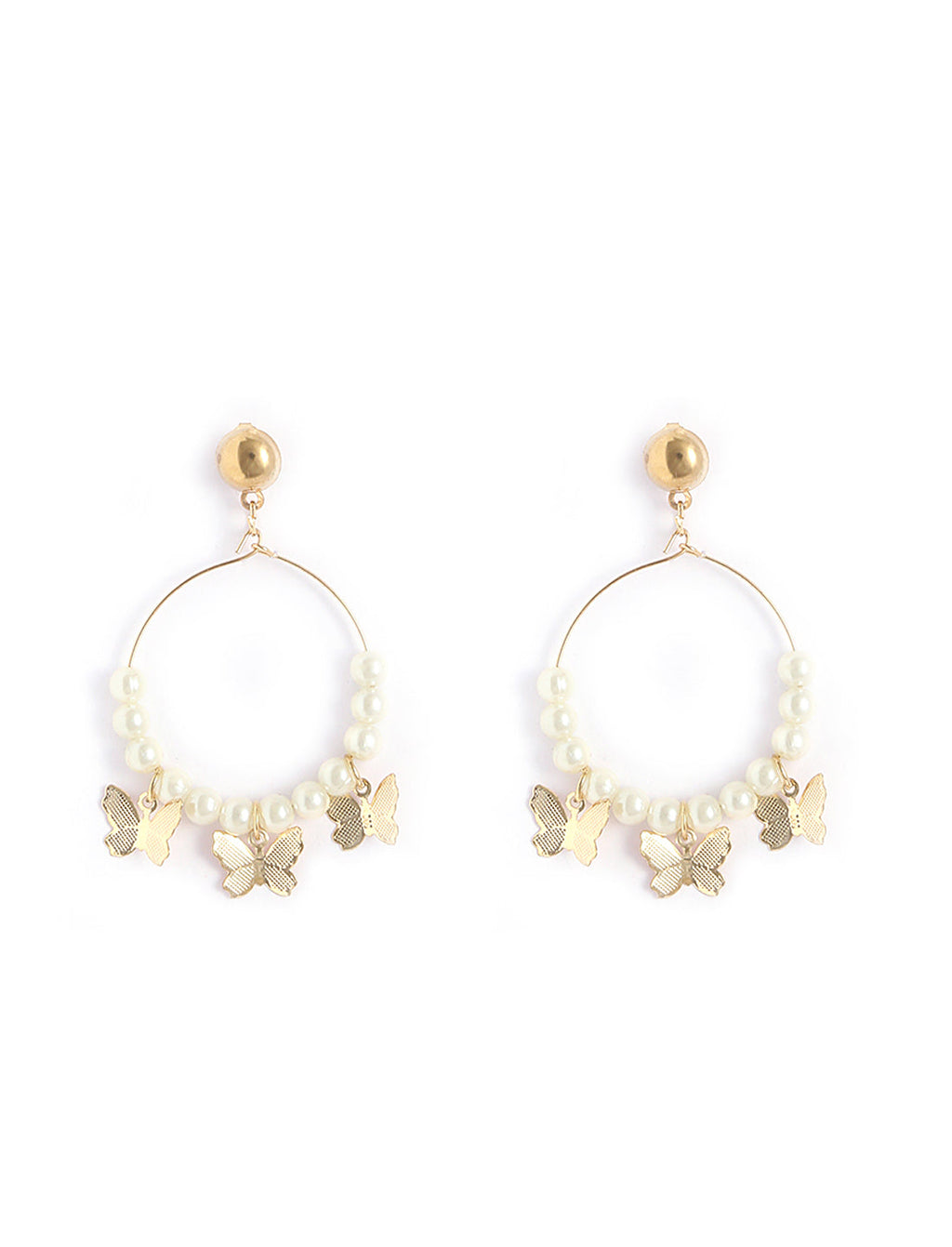 Gold-Polished Alloy Set Of 6 Designer Earrings - The Pari