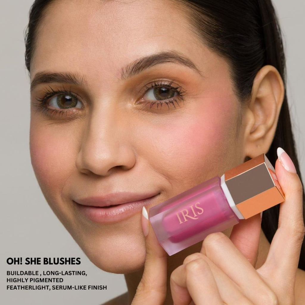 IRIS COSMETICS Oh! She Blushes Liquid Blush - Bright Pink