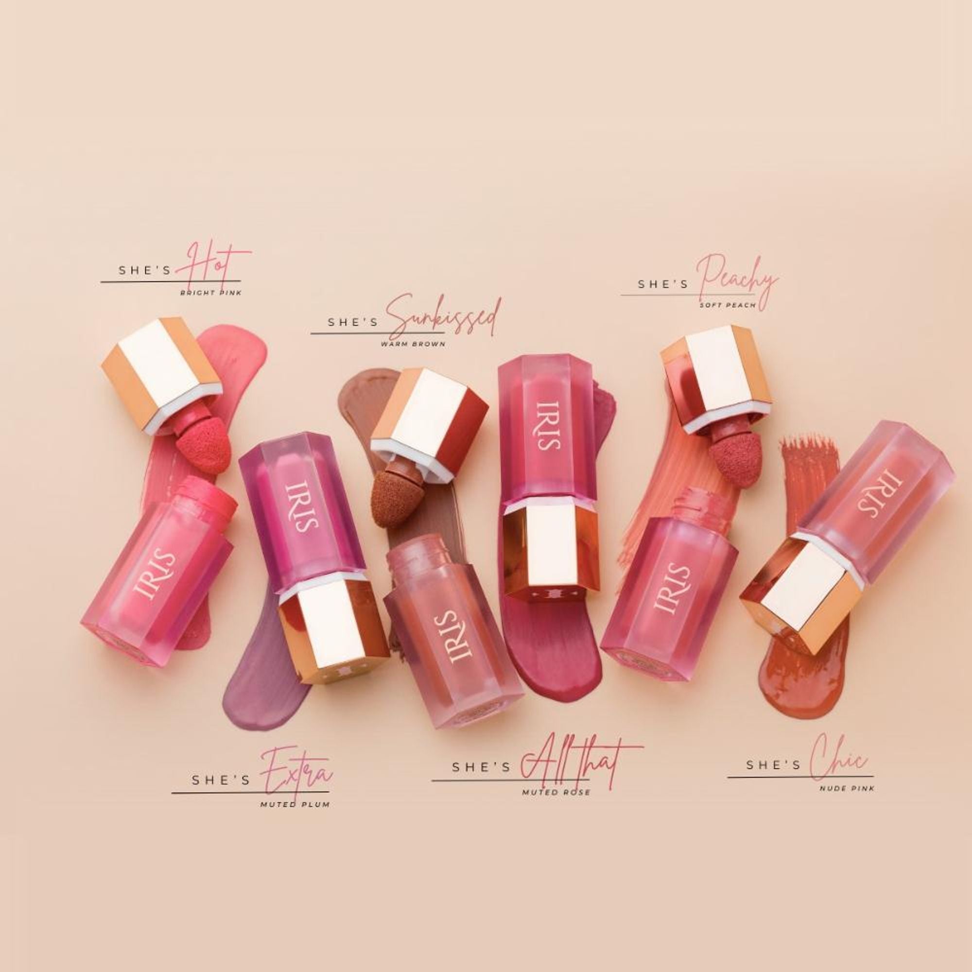 IRIS COSMETICS Oh! She Blushes Liquid Blush - Bright Pink