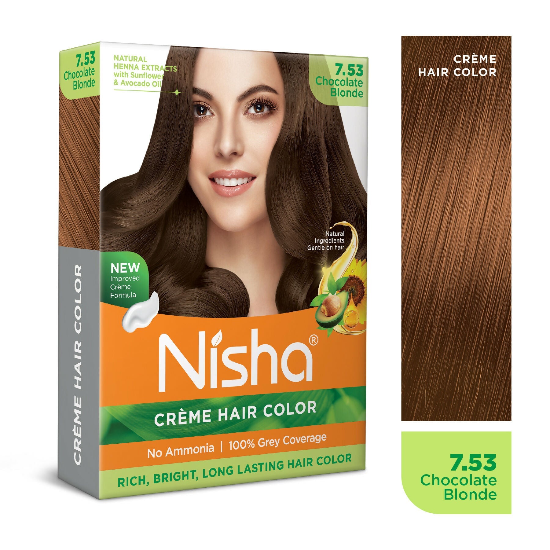 Nisha Creme Hair Color for Women - Chocolate Blonde
