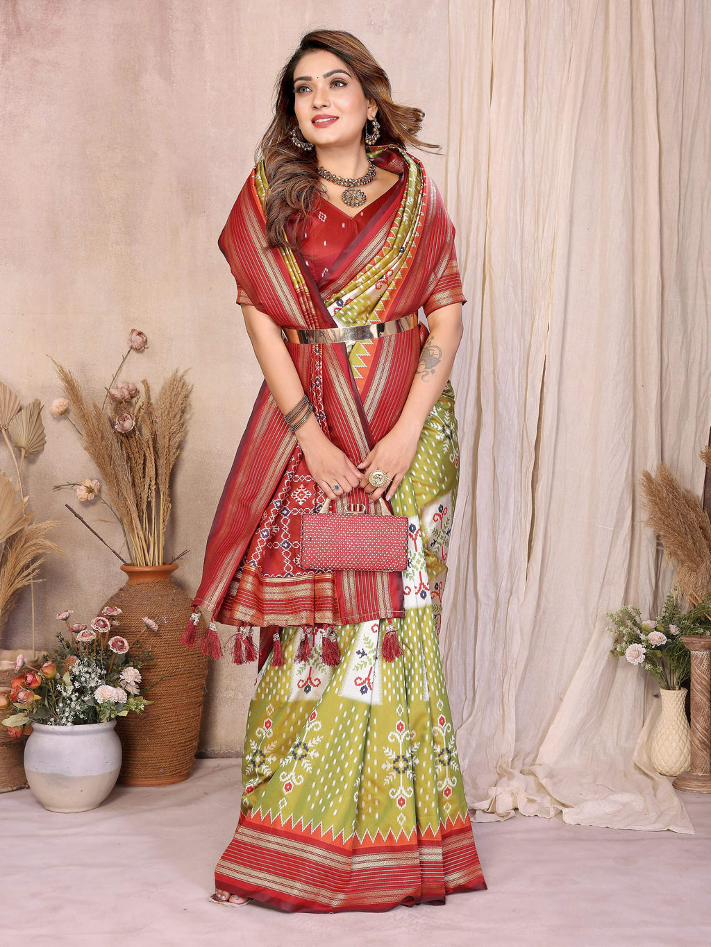 Aastha Fashion Pista Soft Silk Weaving Saree