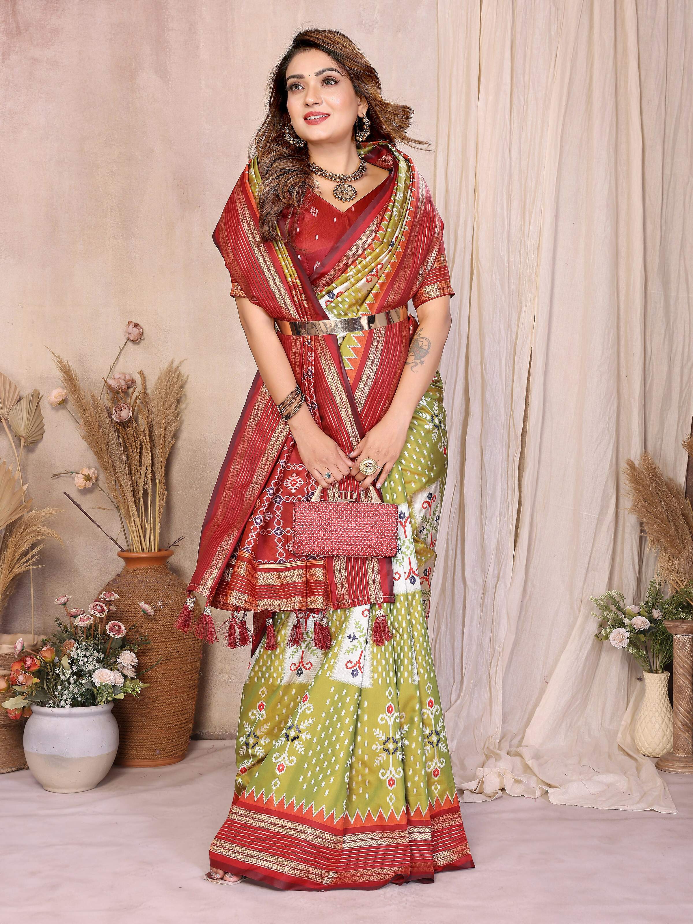 Aastha Fashion Pista Soft Silk Weaving Saree