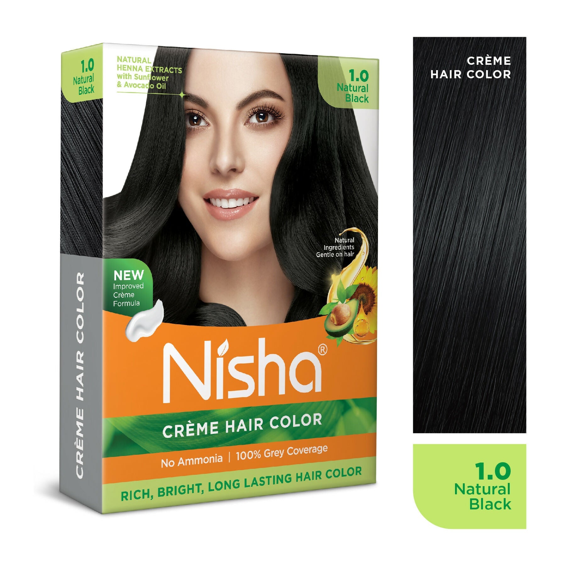 Nisha Creme Hair Color for Women - Natural Black