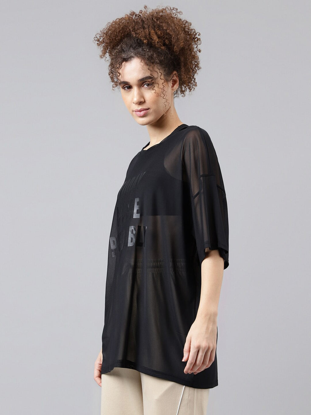 MKH Typography Printed Relaxed Fit Sheer Dri-FIT T-shirt