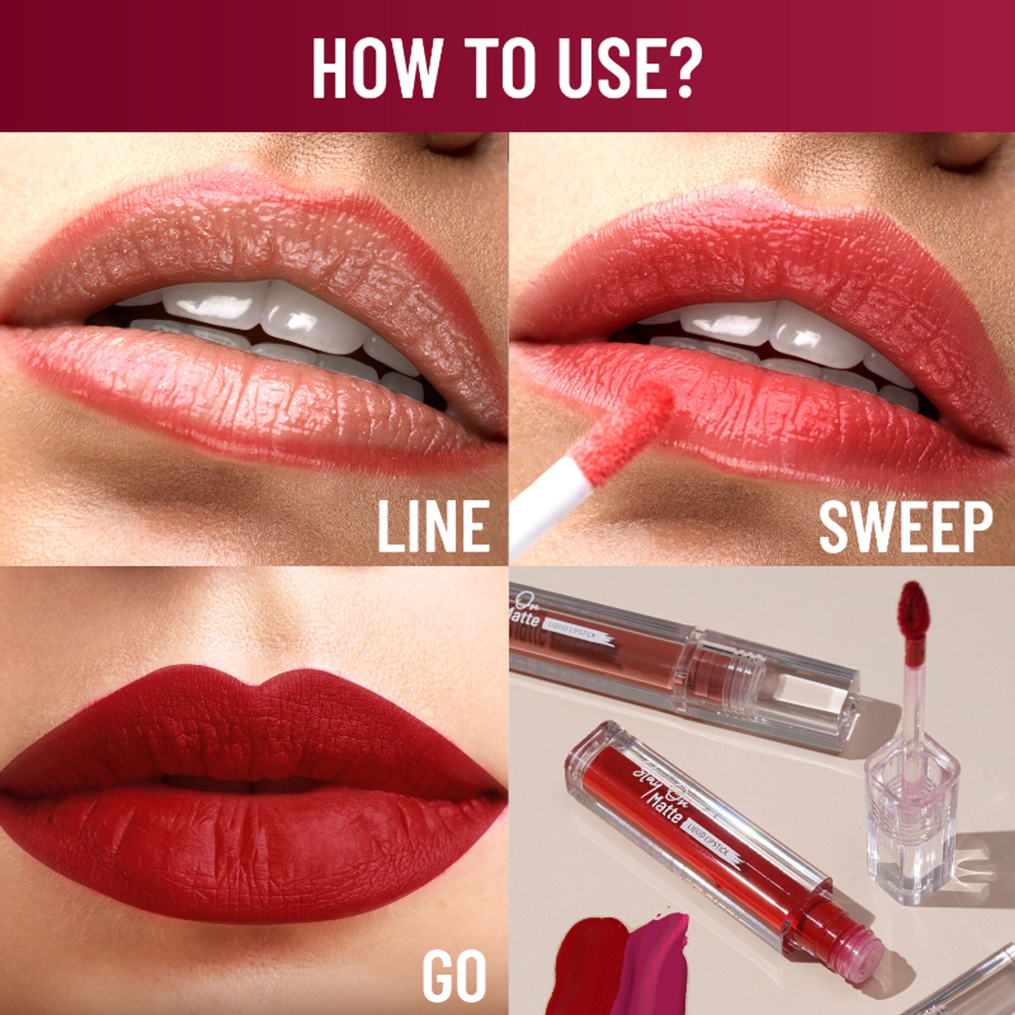 Swiss Beauty Stay On Matte Liquid Lipstick - 8 Signature Red