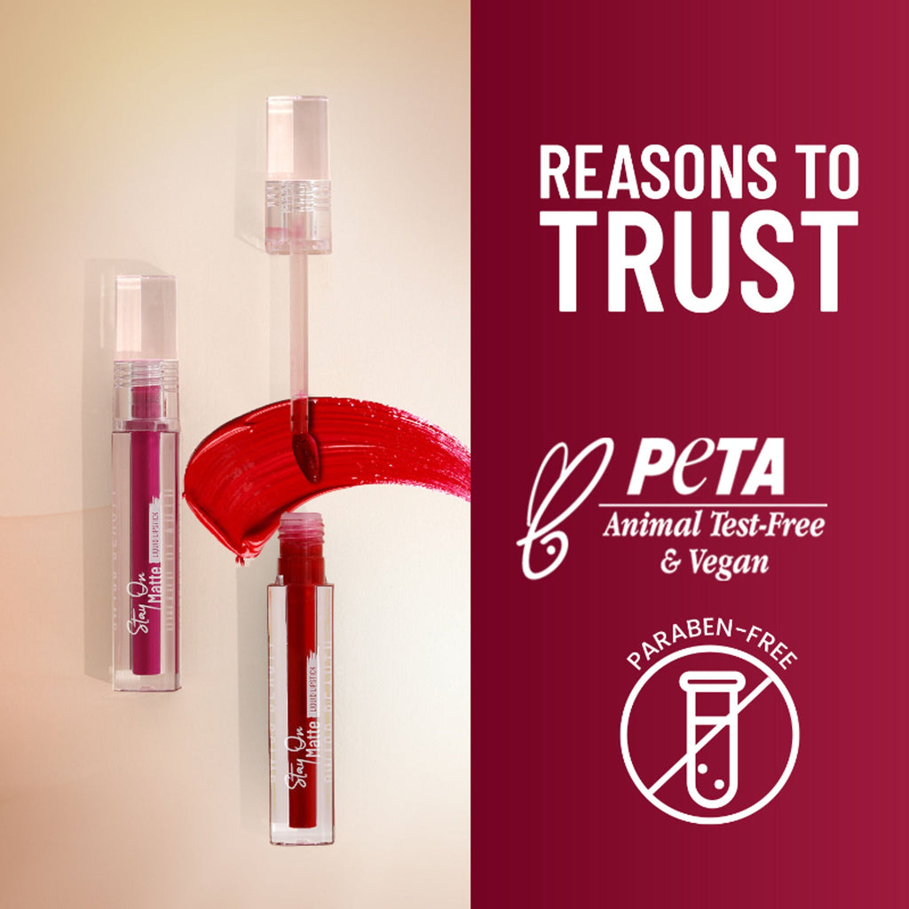 Swiss Beauty Stay On Matte Liquid Lipstick - 17 Modest Red