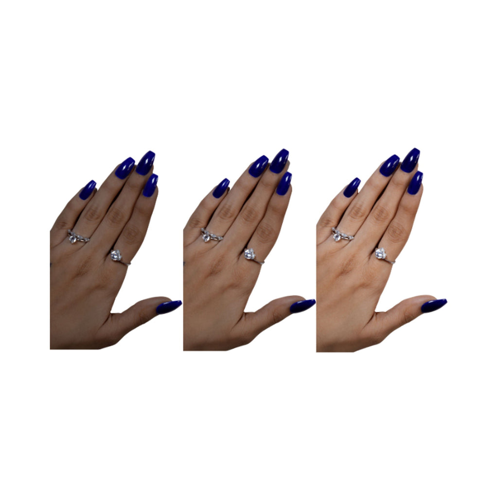 SOEZI Ballsy Blues Reusable Press On Nails - Ready To Wear Kit