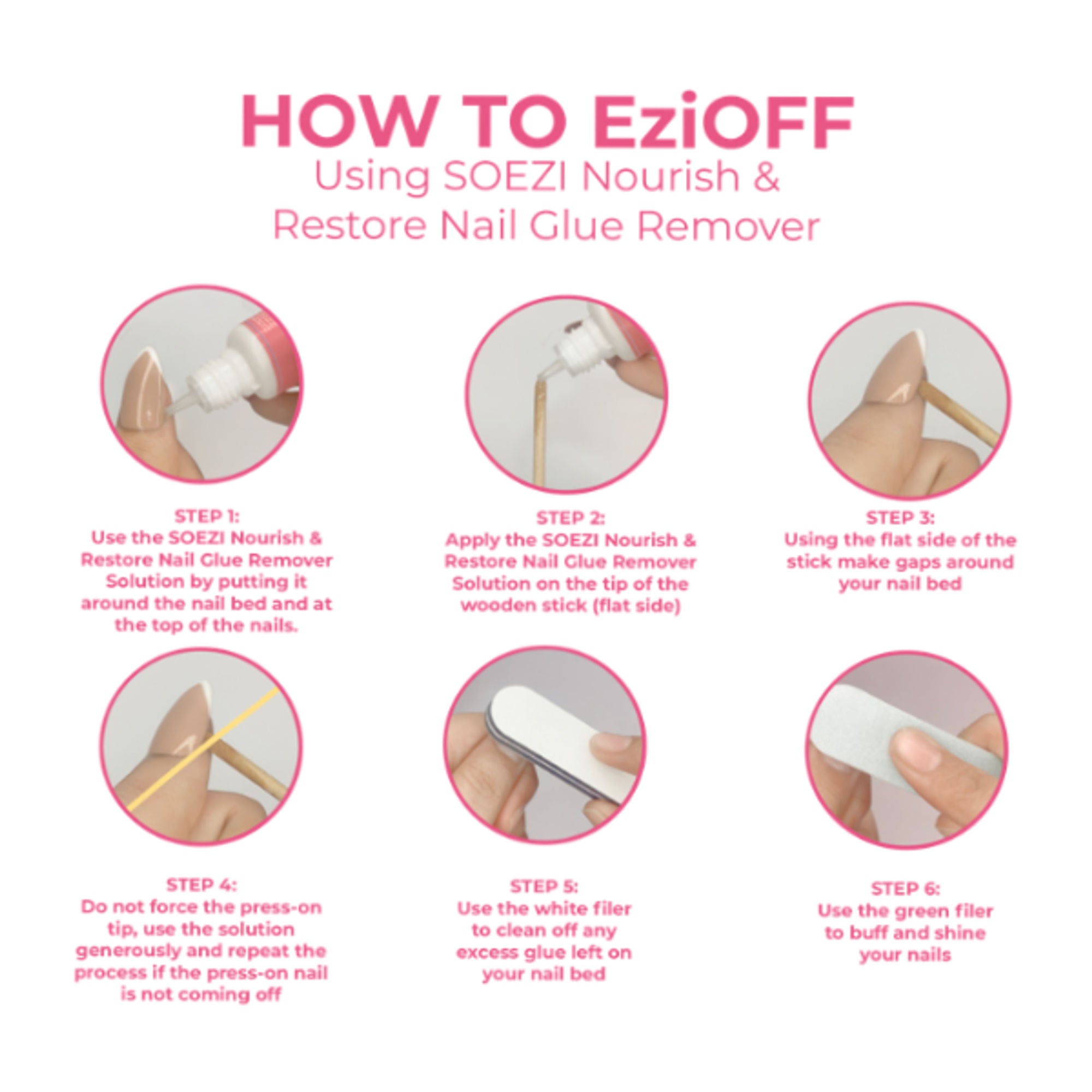 SOEZI Ballsy Blues Reusable Press On Nails - Ready To Wear Kit