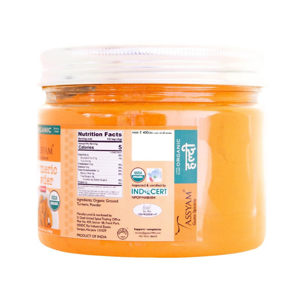 Tassyam Organics Certified 100% Organic Turmeric Powder