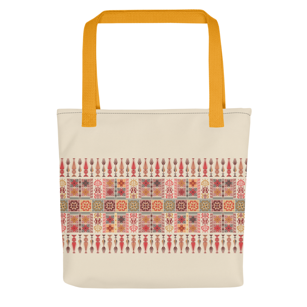 Spacious Tote Bag – Colorful Art Pattern, 15" x 15"