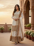 Teeya Creation Multi Color Star Georgette Heavy Embroidery Work Functional Wear Salwar Suit