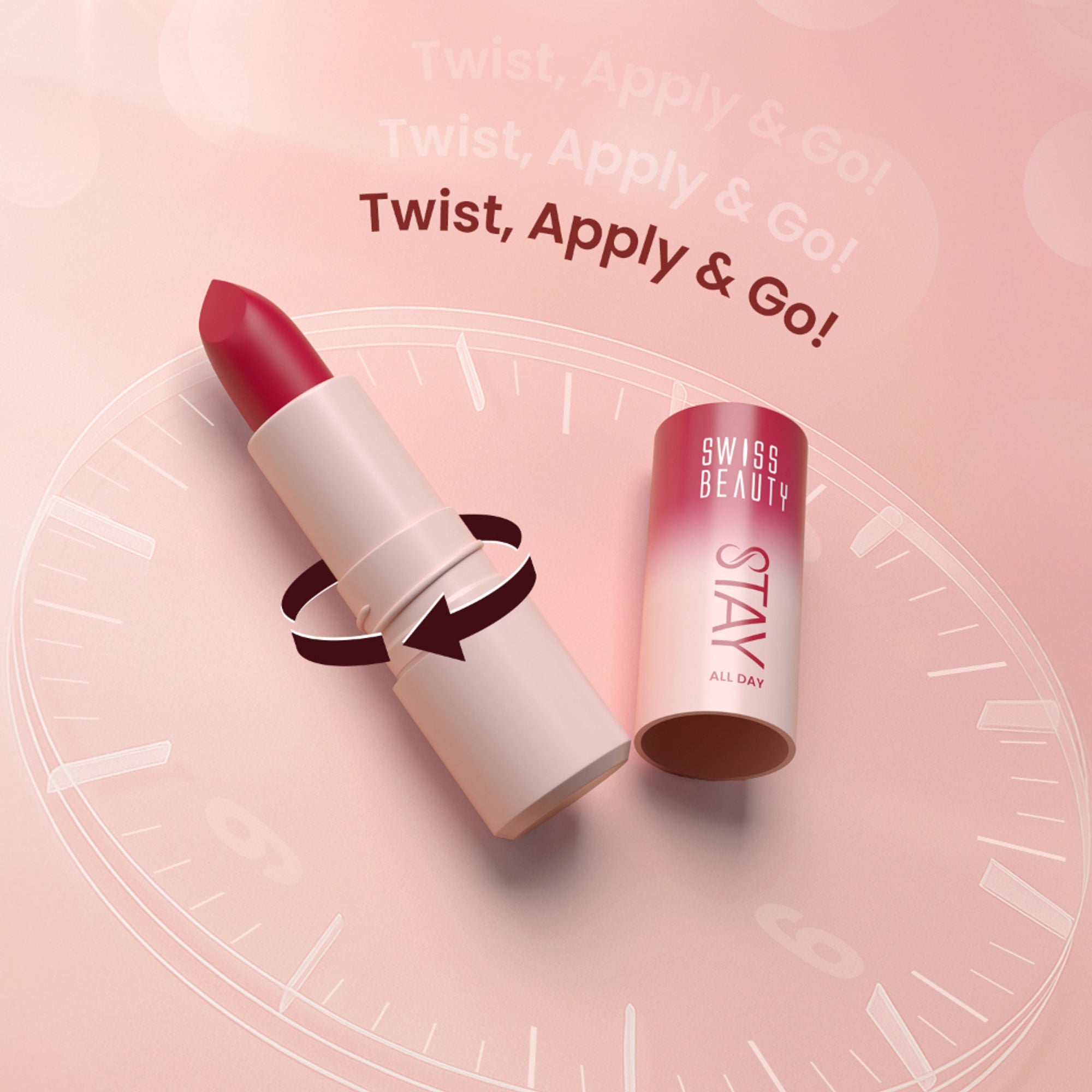 Swiss Beauty Stay All Day Lipstick - 08 Classy