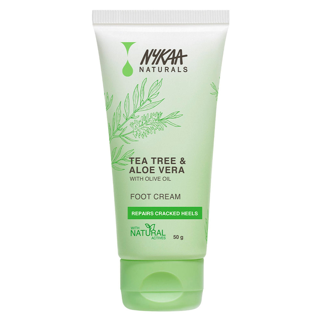 Nykaa Skin Happy Heels 20%Urea, 2%Lactic Acid Foot Cream-Dry & Cracked Feet - Tea Tree & Aloe Vera