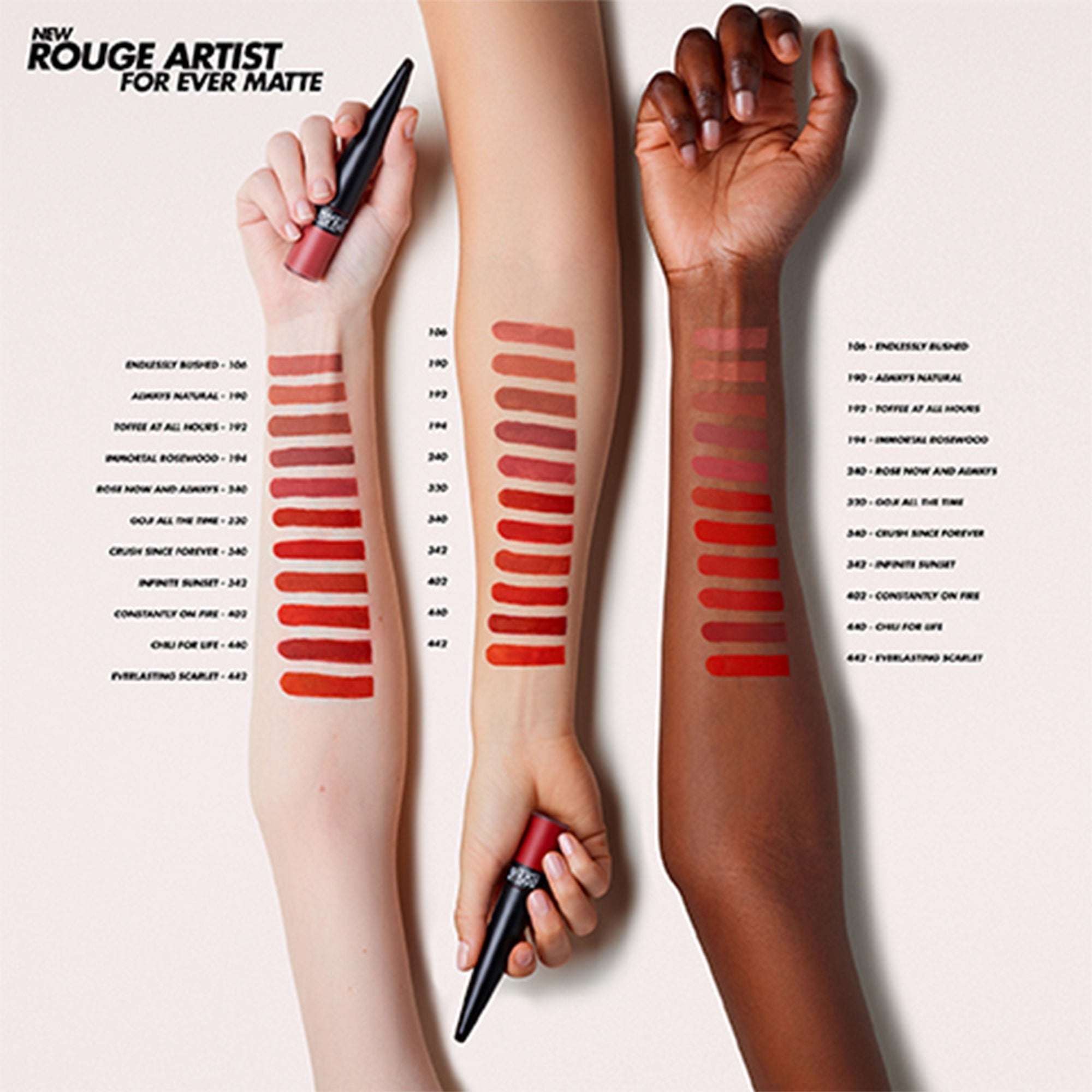 MAKE UP FOR EVER Rouge Artist For Ever Matte - Always Au Naturel- Peachy Nude