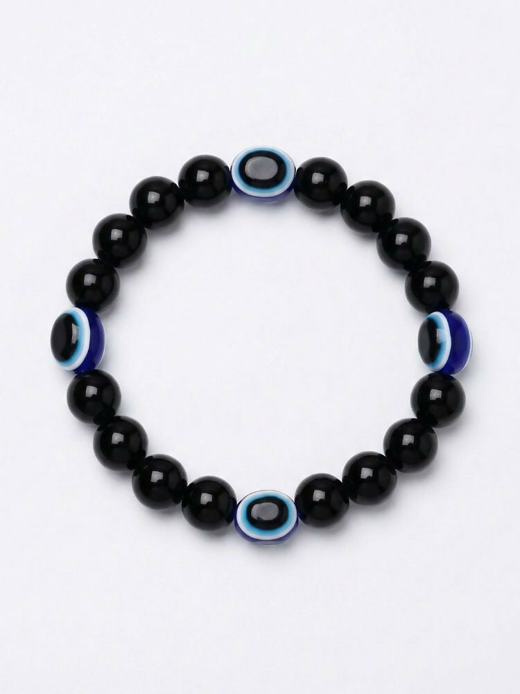 NVR Black Evil Eye Adjustable Bracelet for Men & Women